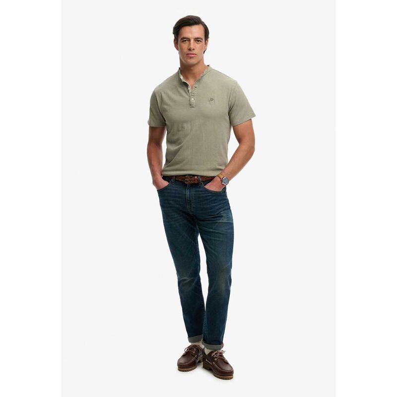 Superdry Classic Cotton Linen Short Sleeve Grandad image number 3
